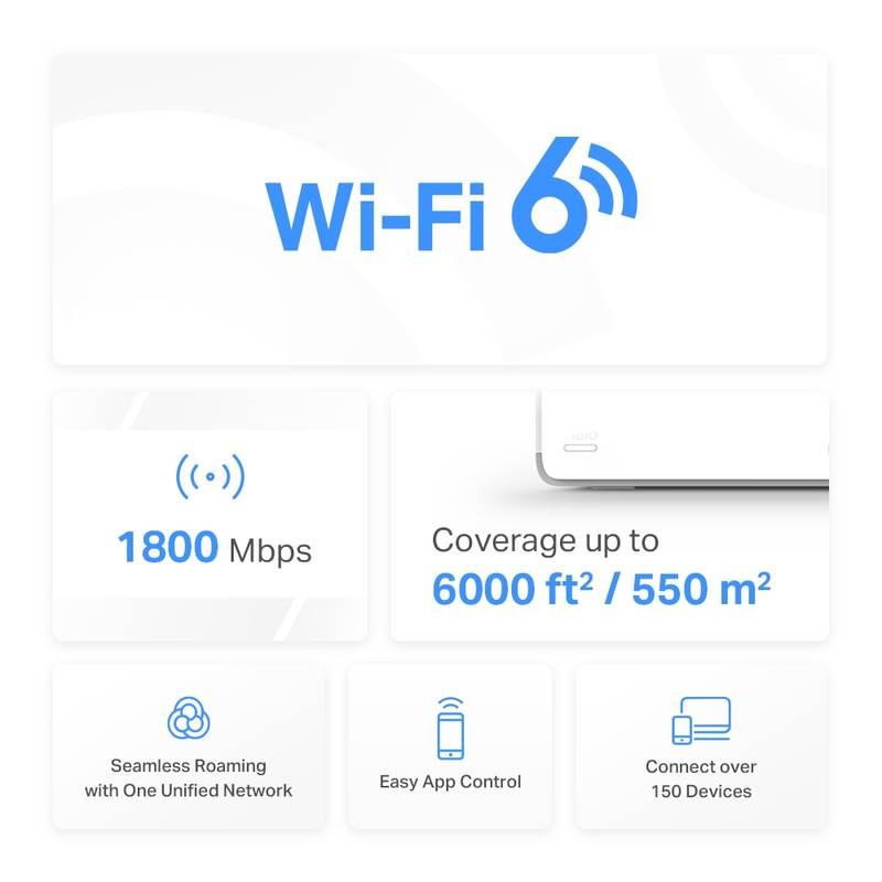 Komplexní Wi-Fi systém Mercusys Halo H70X , WiFi6 Mesh, Komplexní, Wi-Fi, systém, Mercusys, Halo, H70X, WiFi6, Mesh