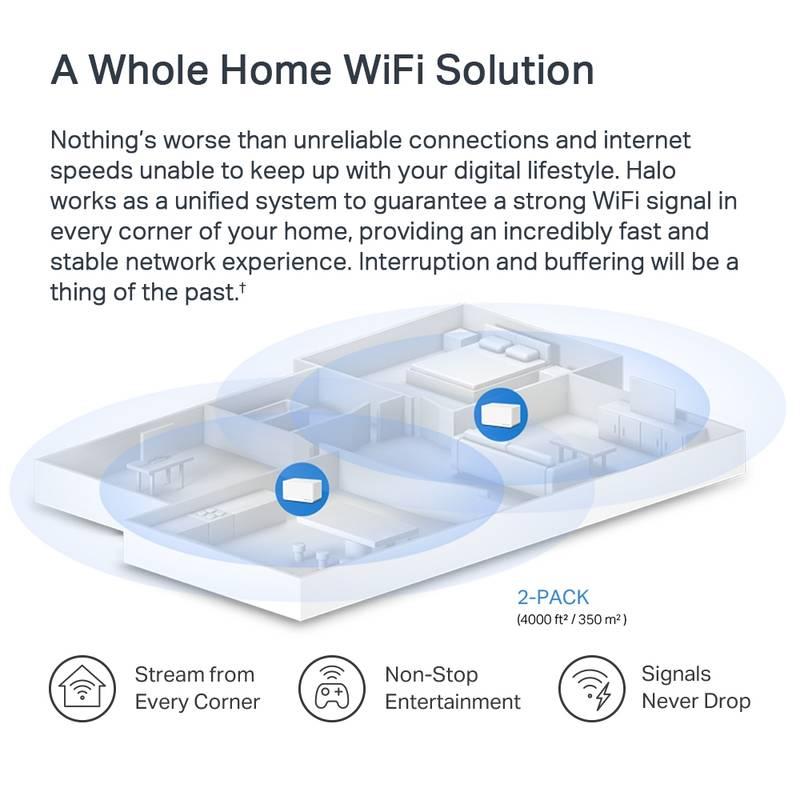 Komplexní Wi-Fi systém Mercusys Halo H70X , WiFi6 Mesh, Komplexní, Wi-Fi, systém, Mercusys, Halo, H70X, WiFi6, Mesh