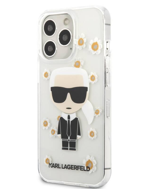 Kryt na mobil Karl Lagerfeld Ikonik Flower na Apple iPhone 13 Pro průhledný