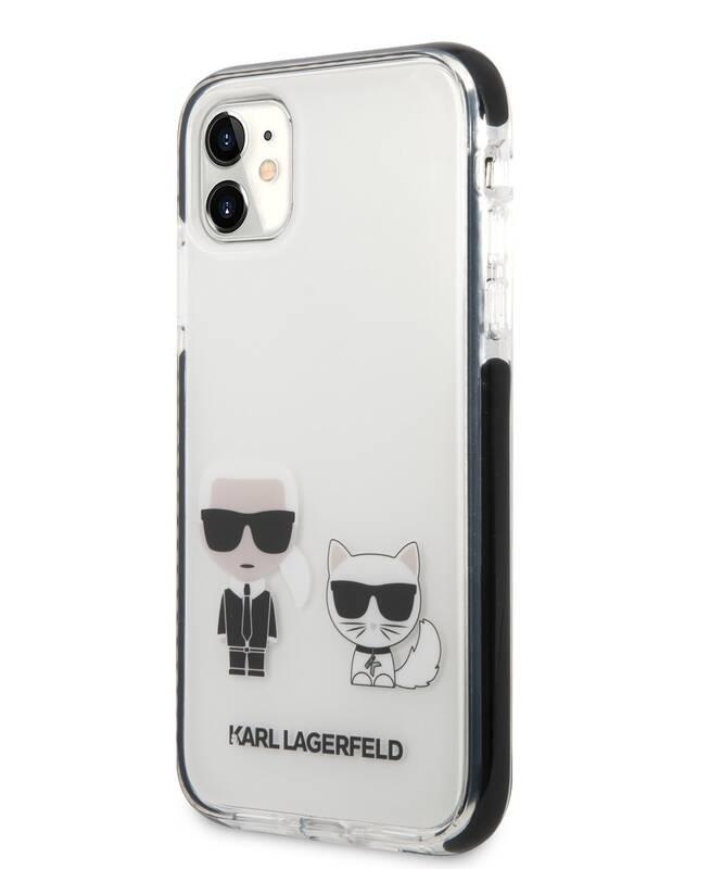 Kryt na mobil Karl Lagerfeld Karl and Choupette na Apple iPhone 11 bílý