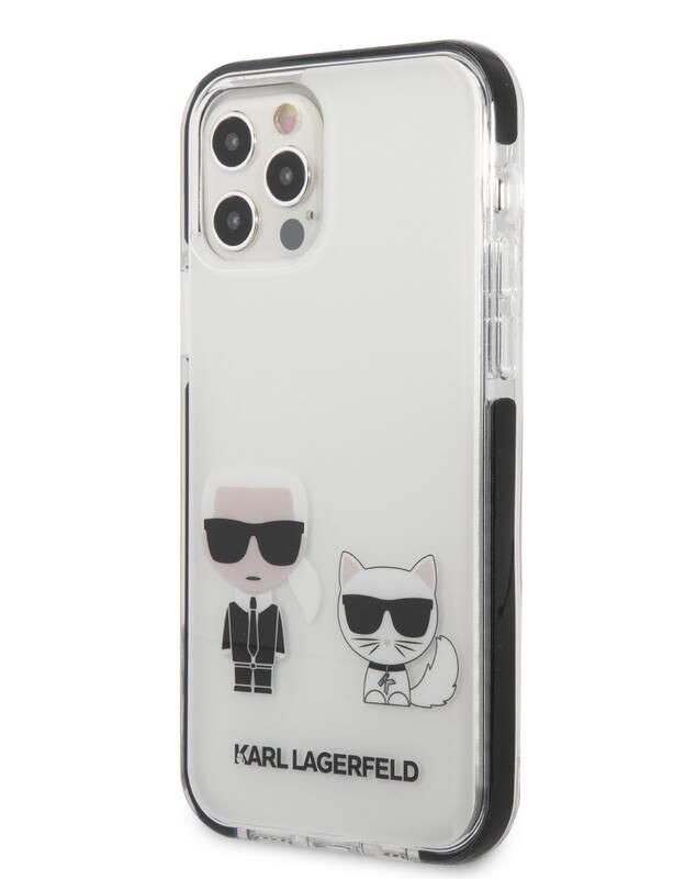 Kryt na mobil Karl Lagerfeld Karl and Choupette na Apple iPhone 12 12 Pro bílý