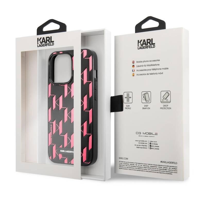 Kryt na mobil Karl Lagerfeld Monogram Plaque na Apple iPhone 13 Pro růžový