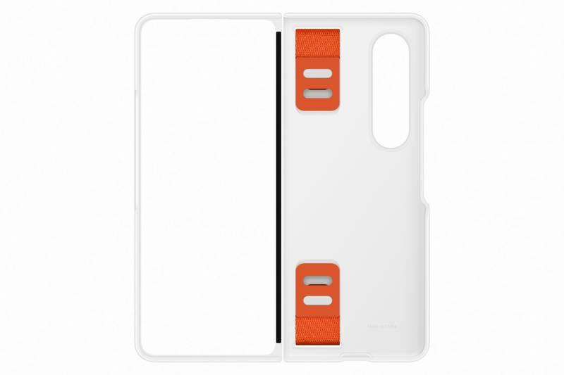 Kryt na mobil Samsung Galaxy Z Fold4 Silicone cover with strap bílý