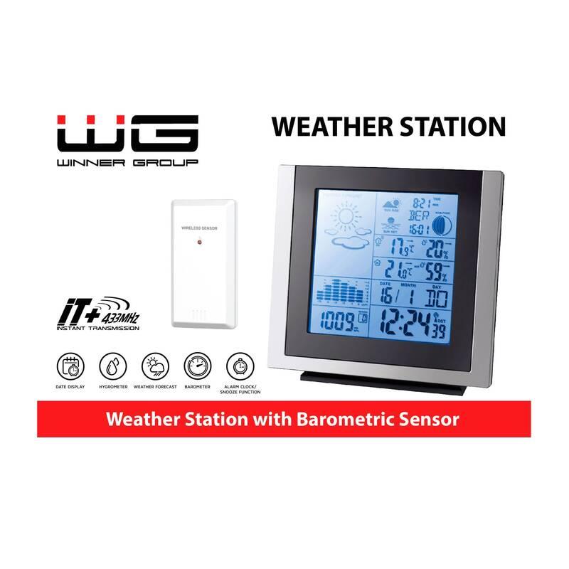Meteorologická stanice WG WG2 černá stříbrná