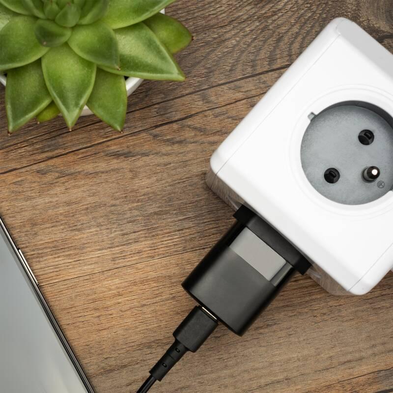 Nabíječka do sítě FIXED Mini USB-C PD, 20W černá