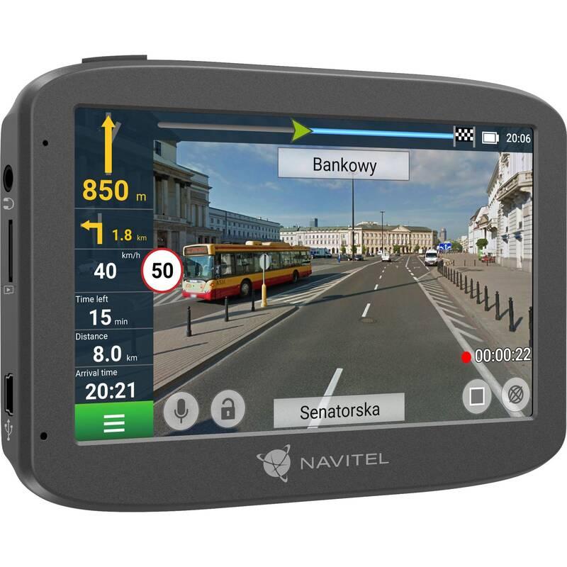 Navigační systém GPS Navitel RE 5 Dual Lifetime, s kamerou černá
