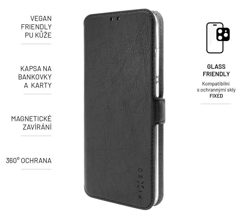 Pouzdro na mobil flipové FIXED Topic na Honor X7 černé