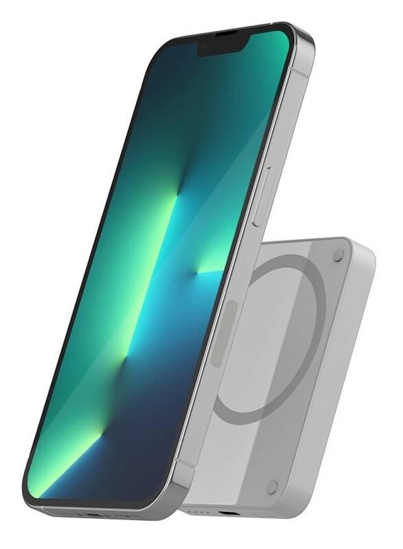 Powerbank Epico 4200mAh MagSafe šedá