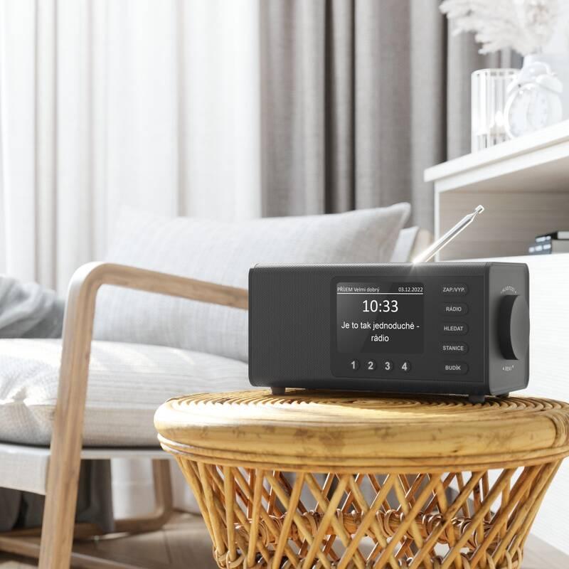 Radiopřijímač s DAB Hama DR1000 černý