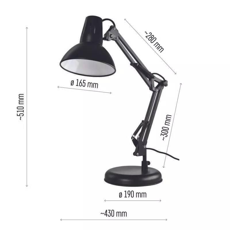 Stolní lampička EMOS DUSTIN černá
