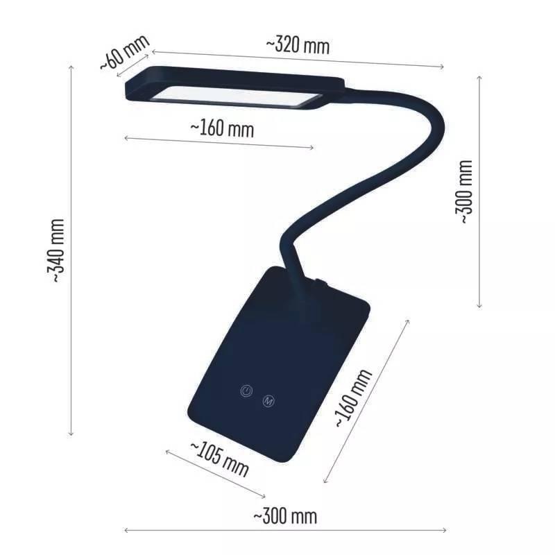 Stolní LED lampička EMOS EDDY černá