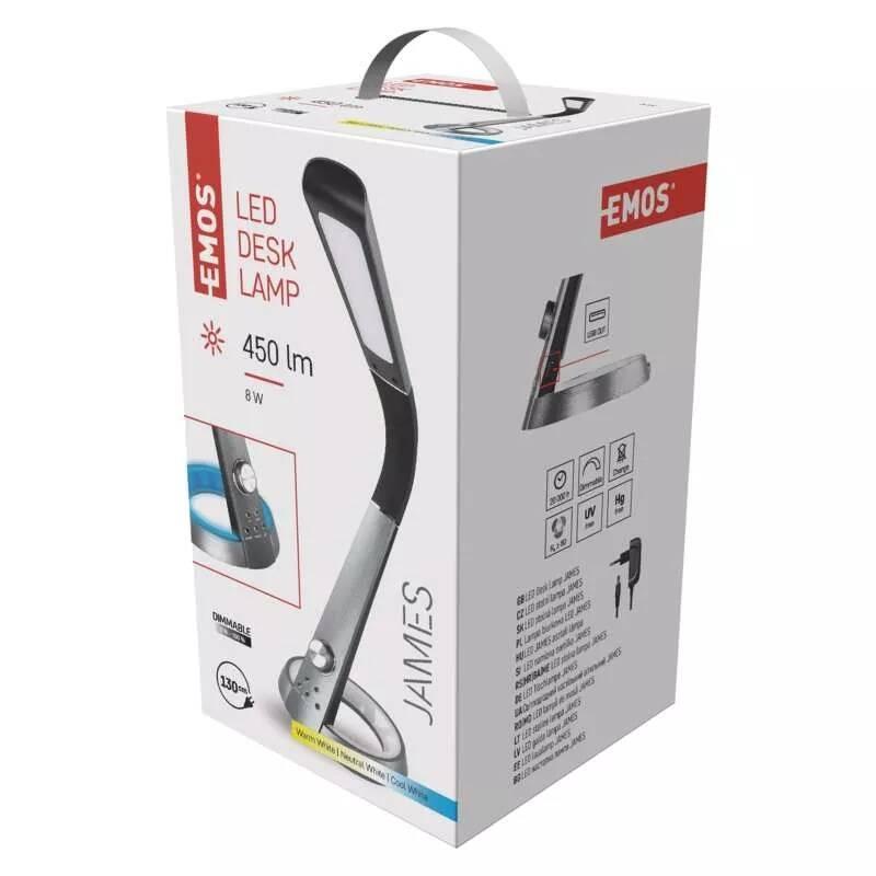 Stolní LED lampička EMOS JAMES černá