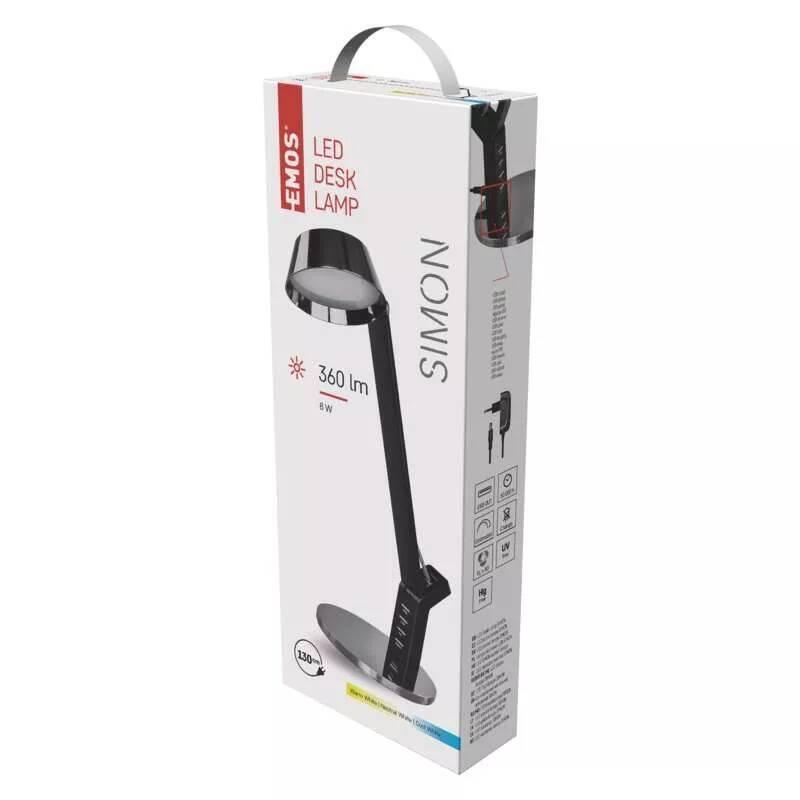 Stolní LED lampička EMOS SIMON černá