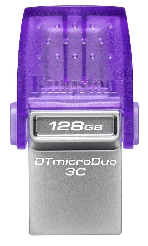 USB Flash Kingston DataTraveler microDuo 3C 128GB fialový