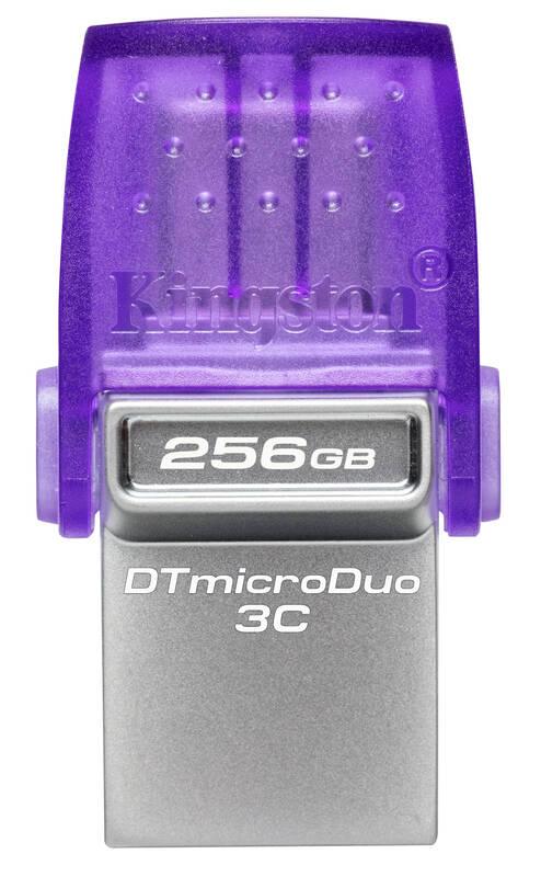 USB Flash Kingston DataTraveler microDuo 3C 256GB fialový