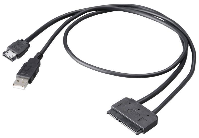 Adaptér akasa Flexstor ESATA, 2,5" SATA HDD SSD na E-SATA, 40cm černá