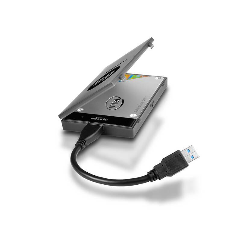 Adaptér Axagon USB3.0 - SATA 6G UASP HDD SSD vč. 2.5" pouzdra černý