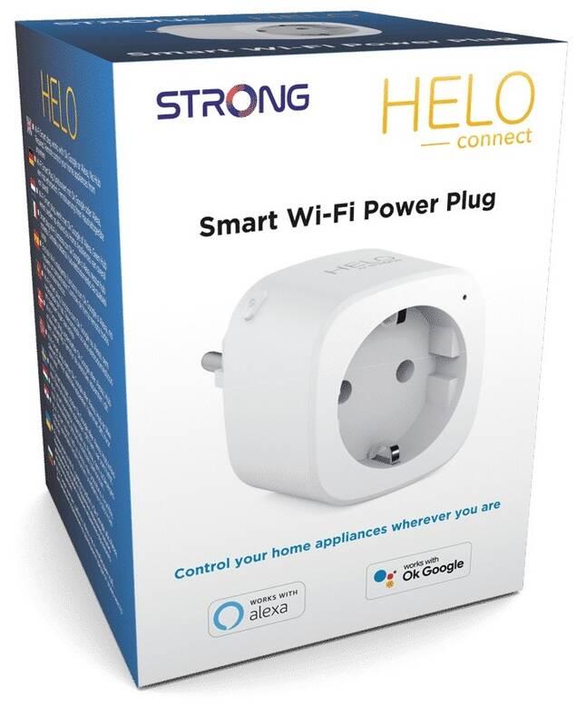 Chytrá zásuvka Strong Helo-PLUG-EU, WiFi bílá, Chytrá, zásuvka, Strong, Helo-PLUG-EU, WiFi, bílá