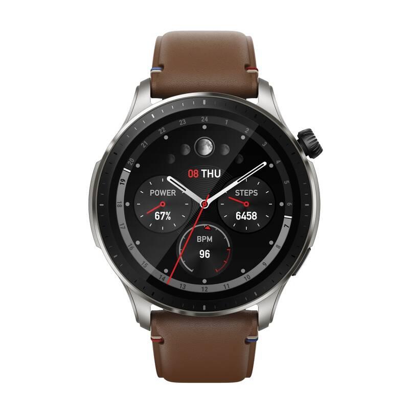 Chytré hodinky Amazfit GTR 4 - Vintage Brown Leather