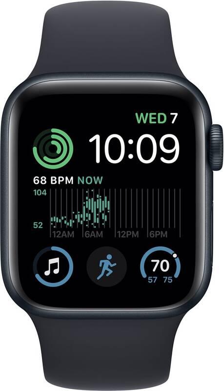 Chytré hodinky Apple Watch SE 2022 GPS 40mm pouzdro z temně inkoustového hliníku - temně inkoustový sportovní řemínek