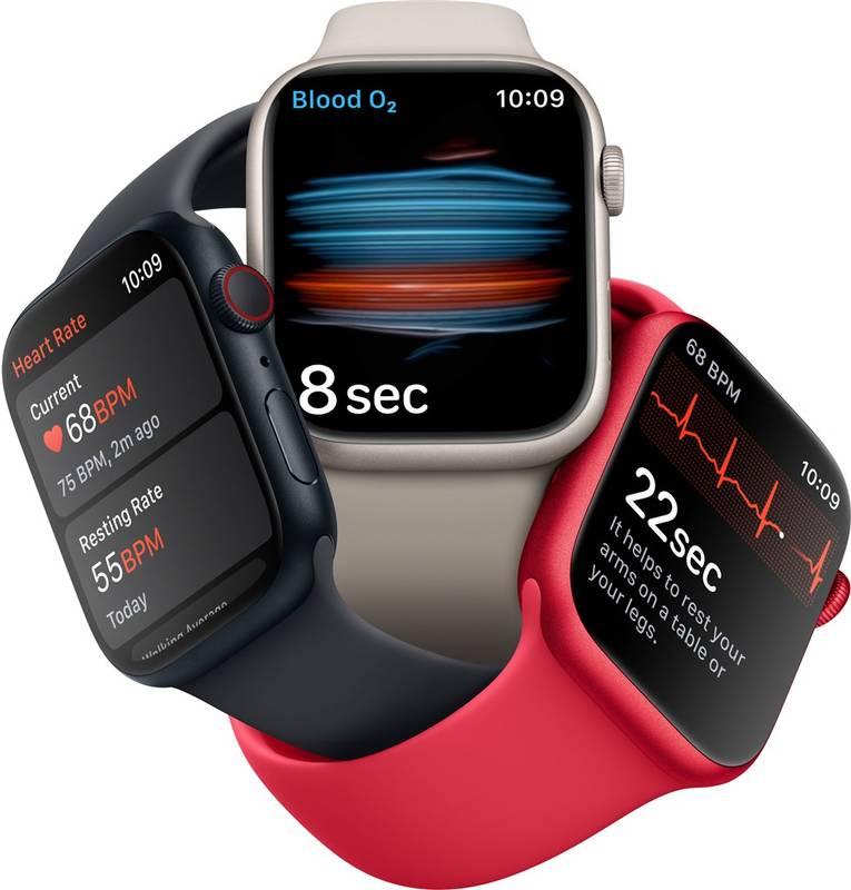Chytré hodinky Apple Watch Series 8 GPS Cellular 41mm pouzdro z hliníku RED - RED sportovní řemínek, Chytré, hodinky, Apple, Watch, Series, 8, GPS, Cellular, 41mm, pouzdro, z, hliníku, RED, RED, sportovní, řemínek