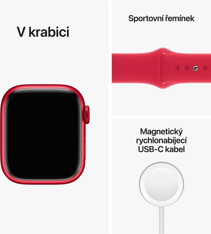 Chytré hodinky Apple Watch Series 8 GPS Cellular 41mm pouzdro z hliníku RED - RED sportovní řemínek