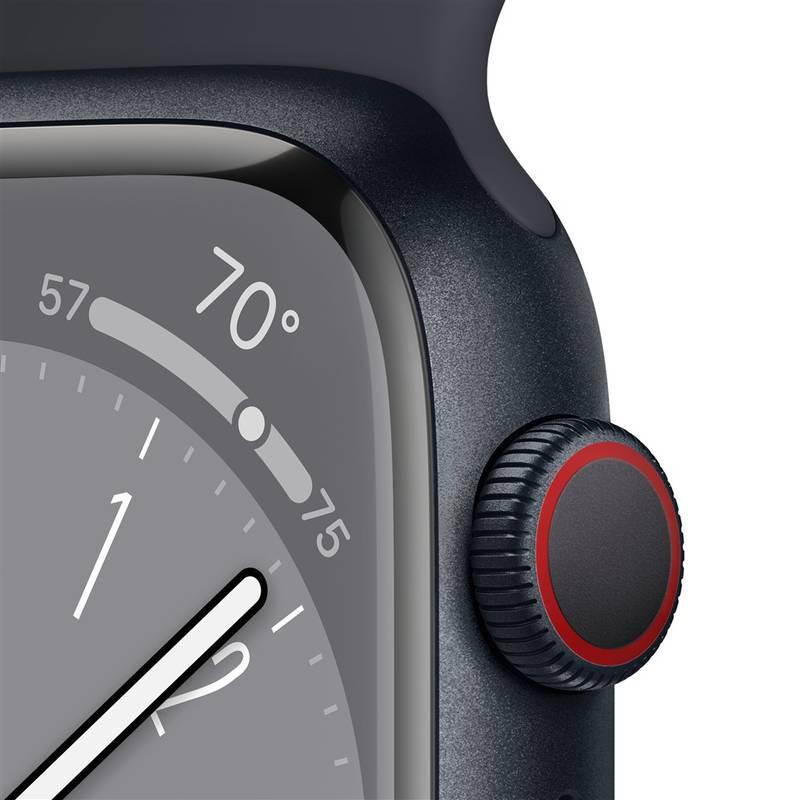 Chytré hodinky Apple Watch Series 8 GPS Cellular 41mm pouzdro z temně inkoustového hliníku - temně inkoustový sportovní řemínek