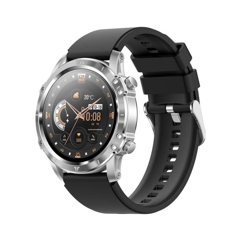 Chytré hodinky Carneo Adventure HR stříbrné