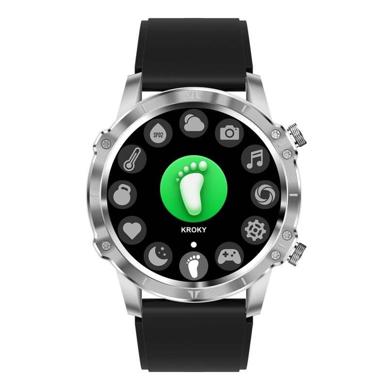 Chytré hodinky Carneo Adventure HR stříbrné, Chytré, hodinky, Carneo, Adventure, HR, stříbrné