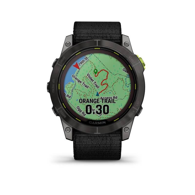 Chytré hodinky Garmin Enduro 2 PRO Sapphire Solar - Carbon Gray Titanium Black UltraFit Nylon Band