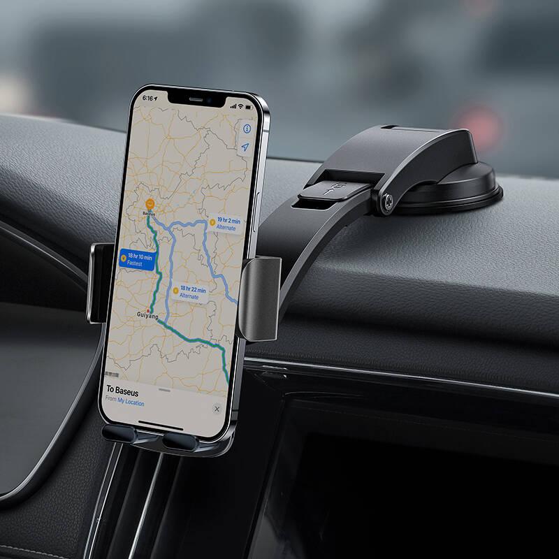 Držák na mobil Baseus Easy Control Pro Clamp, s ramenem černý