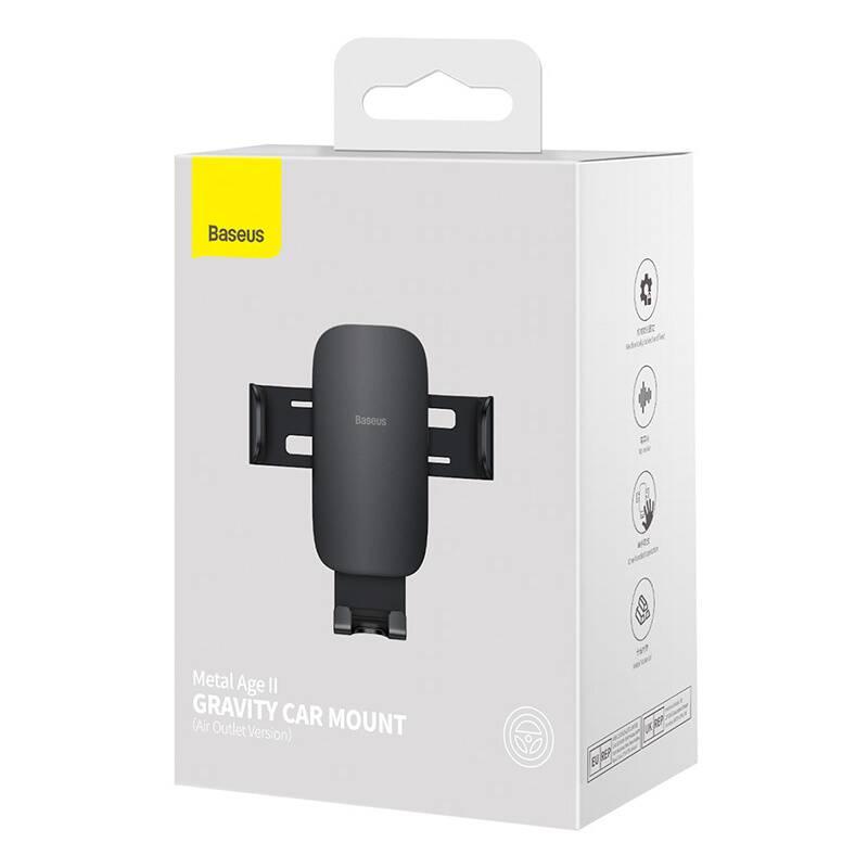Držák na mobil Baseus Metal Age II Gravity černý