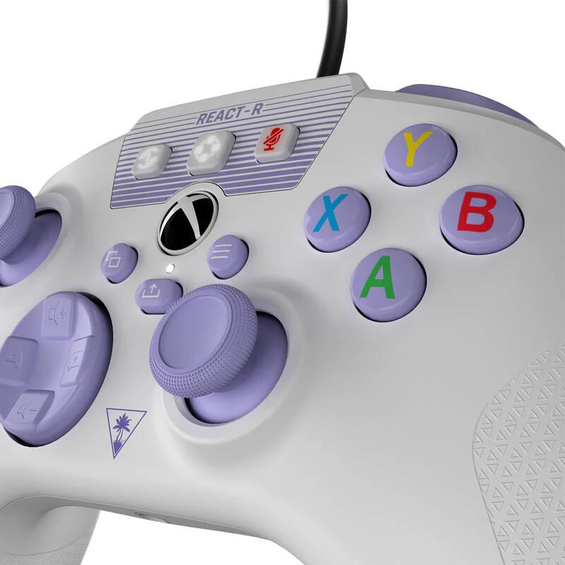 Gamepad Turtle Beach REACT-R pro Xbox One Series, PC bílý fialový