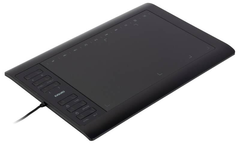 Grafický tablet Evolveo Grafico T12 černý, Grafický, tablet, Evolveo, Grafico, T12, černý