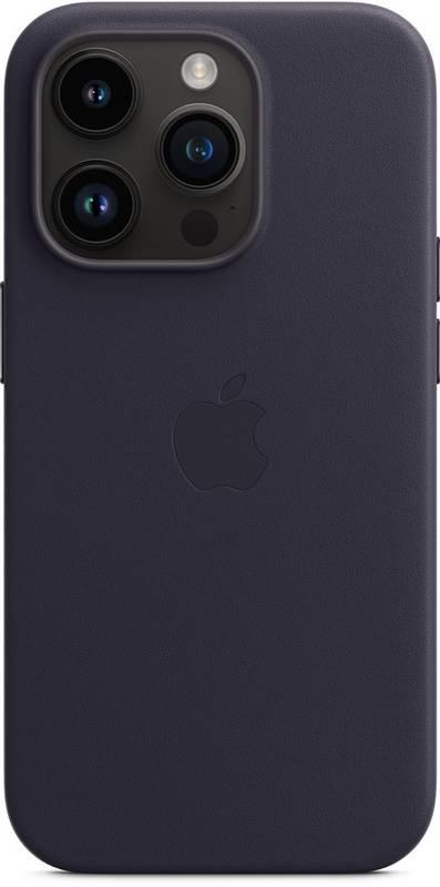 Kryt na mobil Apple Leather Case s MagSafe pro iPhone 14 Pro - inkoustově fialový