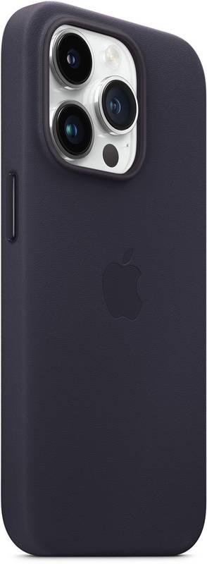 Kryt na mobil Apple Leather Case s MagSafe pro iPhone 14 Pro - inkoustově fialový