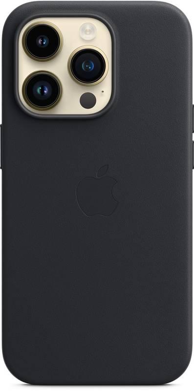 Kryt na mobil Apple Leather Case s MagSafe pro iPhone 14 Pro - temně inkoustový