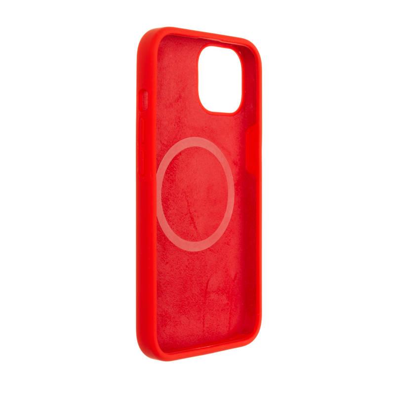 Kryt na mobil FIXED MagFlow s podporou MagSafe na Apple iPhone 14 červený
