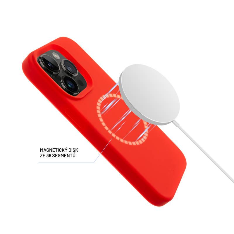 Kryt na mobil FIXED MagFlow s podporou MagSafe na Apple iPhone 14 Plus červený