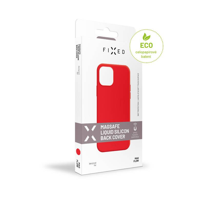 Kryt na mobil FIXED MagFlow s podporou MagSafe na Apple iPhone 14 Pro Max červený
