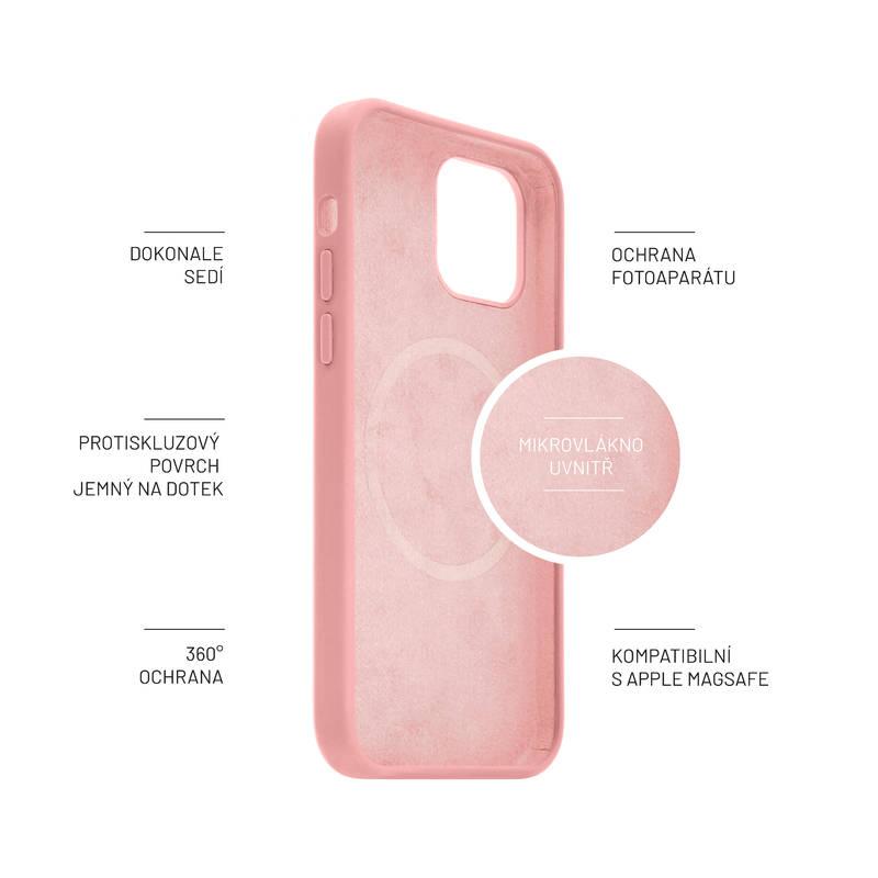 Kryt na mobil FIXED MagFlow s podporou MagSafe na Apple iPhone 14 Pro růžový