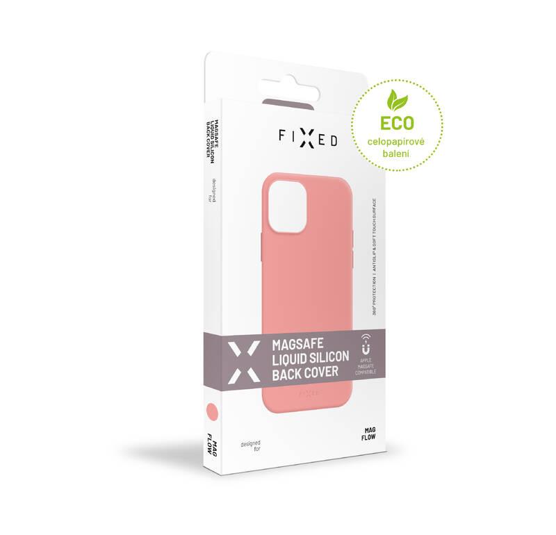 Kryt na mobil FIXED MagFlow s podporou MagSafe na Apple iPhone 14 růžový