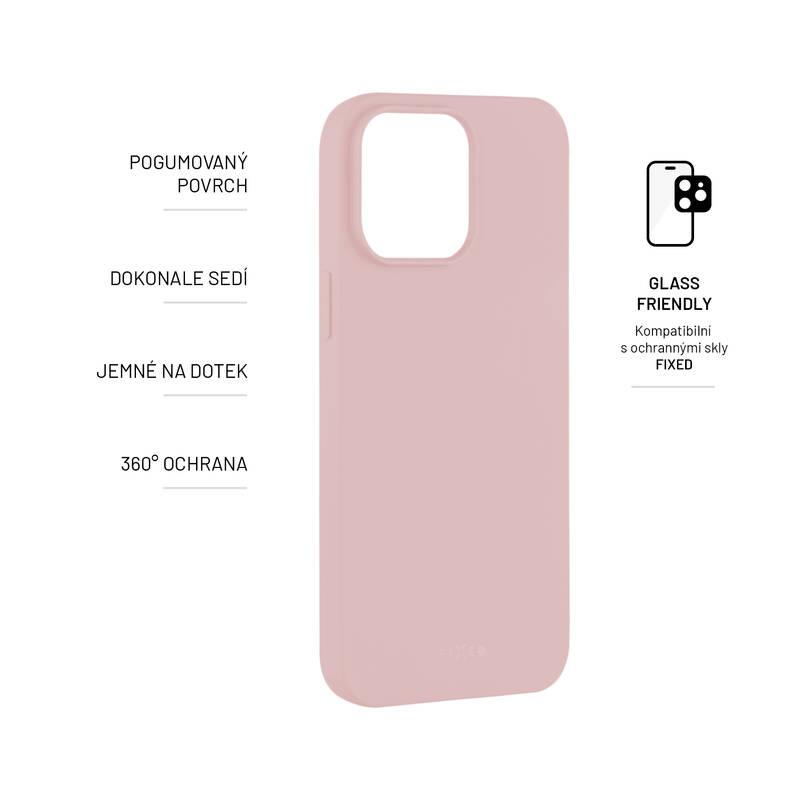 Kryt na mobil FIXED Story na Apple iPhone 14 Pro Max růžový