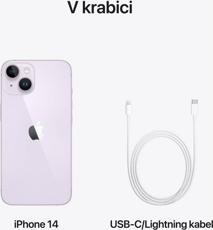 Mobilní telefon Apple iPhone 14 128GB Purple, Mobilní, telefon, Apple, iPhone, 14, 128GB, Purple