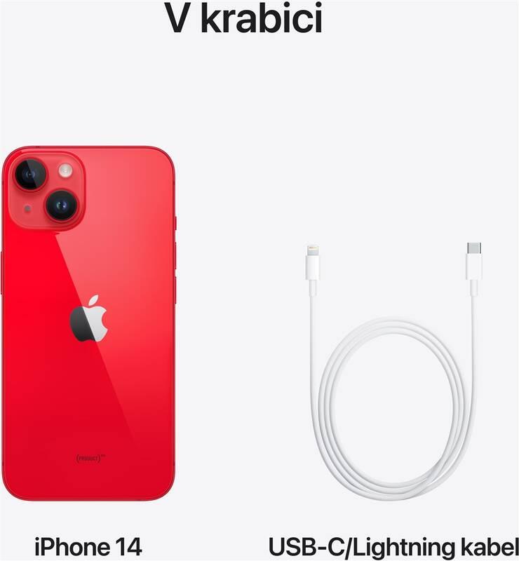 Mobilní telefon Apple iPhone 14 128GB RED, Mobilní, telefon, Apple, iPhone, 14, 128GB, RED