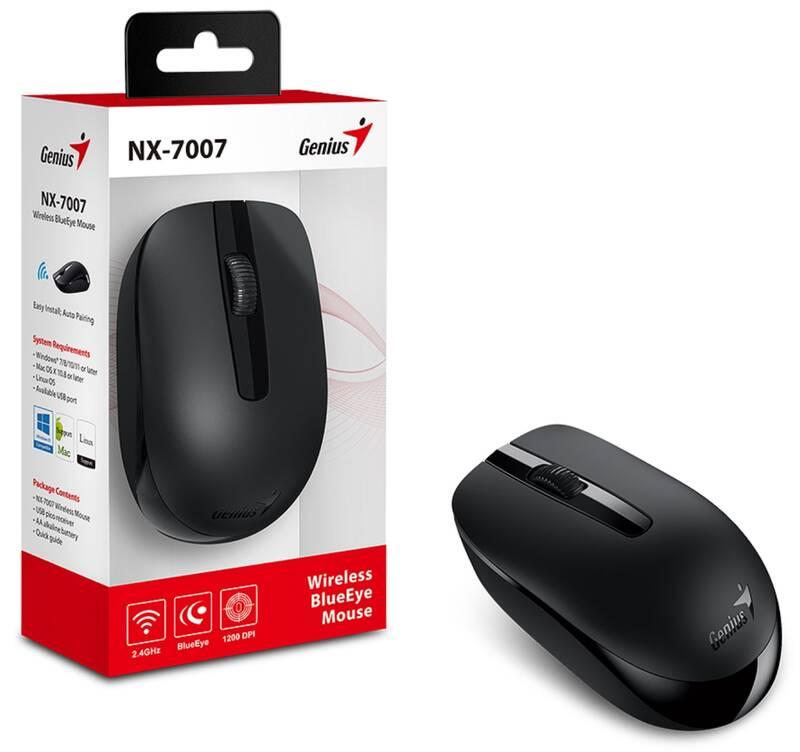 Myš Genius NX-7007 černá, Myš, Genius, NX-7007, černá