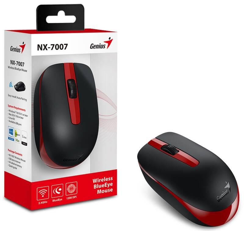 Myš Genius NX-7007 černá červená