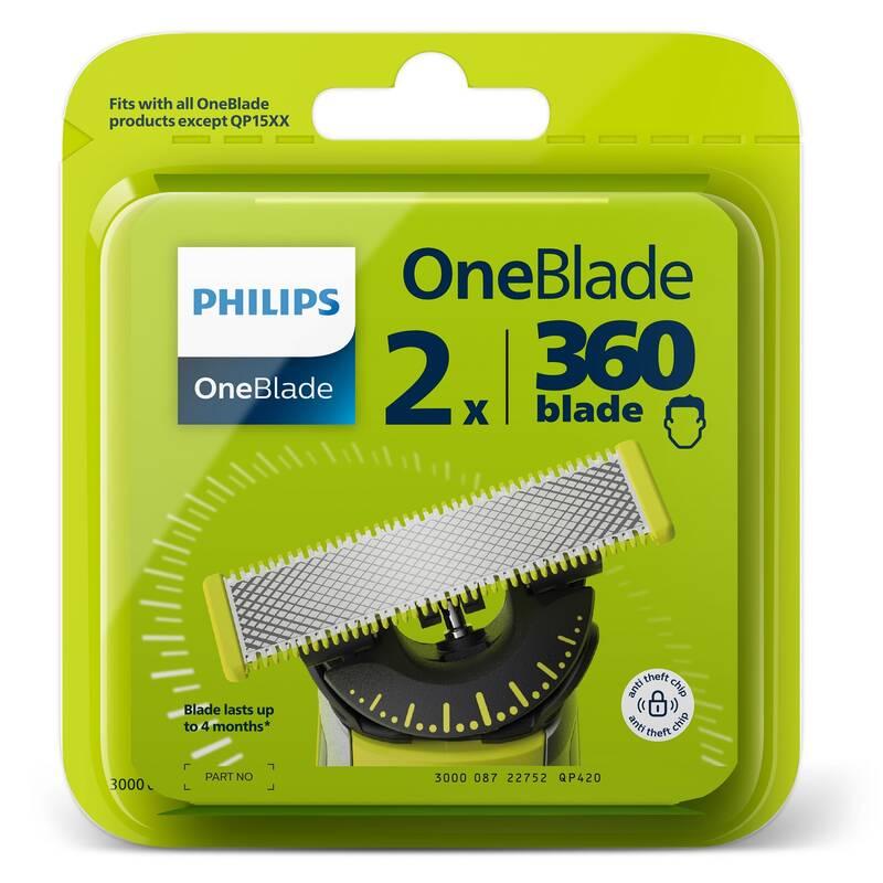 Náhradní hlavice Philips OneBlade 360 QP420 50, 2 ks