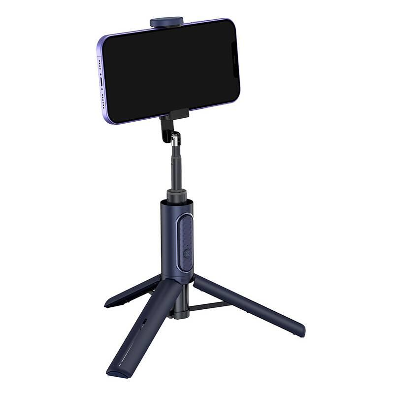 Selfie tyč Baseus cestovní s tripodem - tmavě modrá
