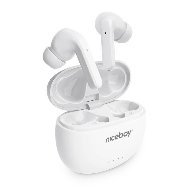 Sluchátka Niceboy HIVE Pins ANC 3 bílá